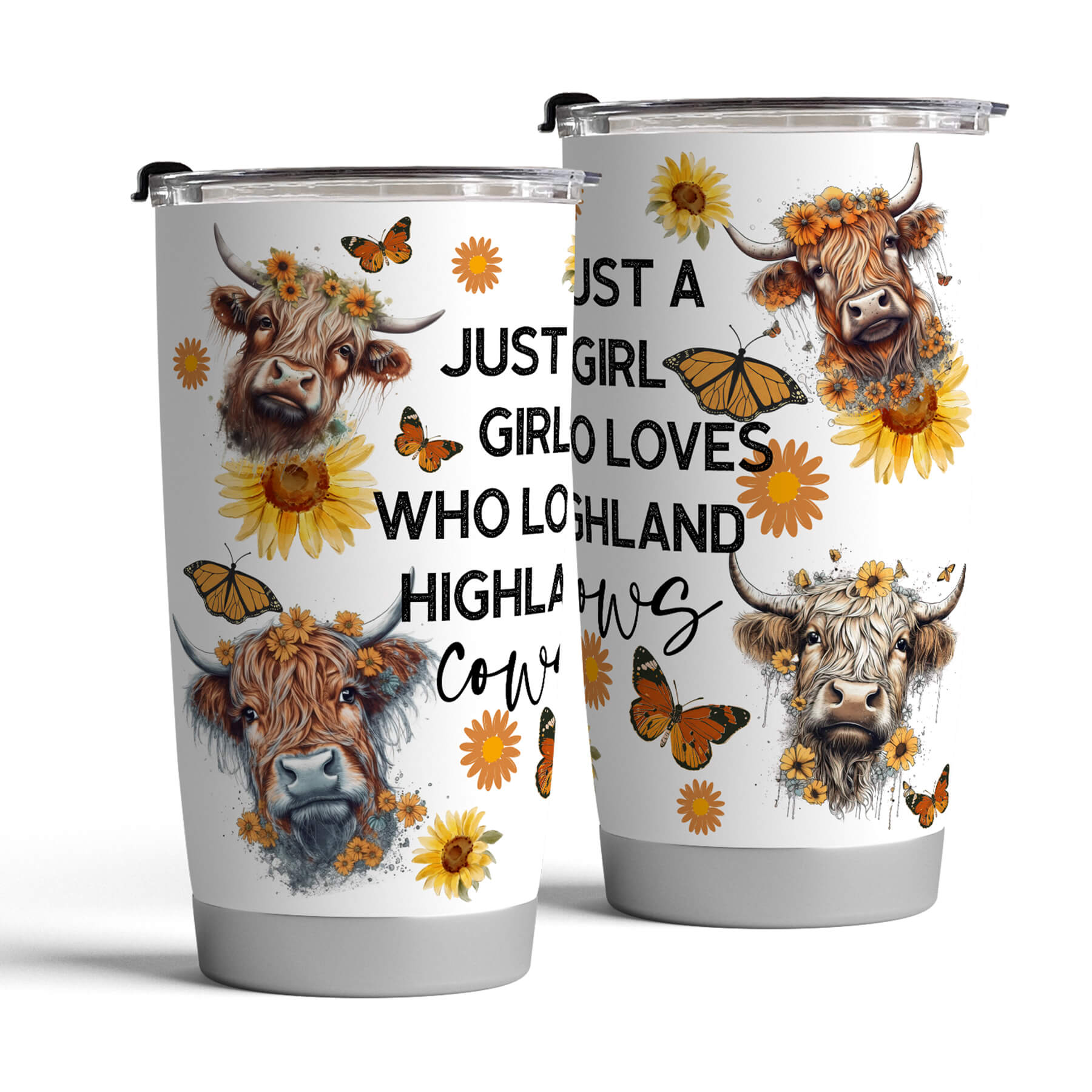Artisan Cow-themed Tumblers