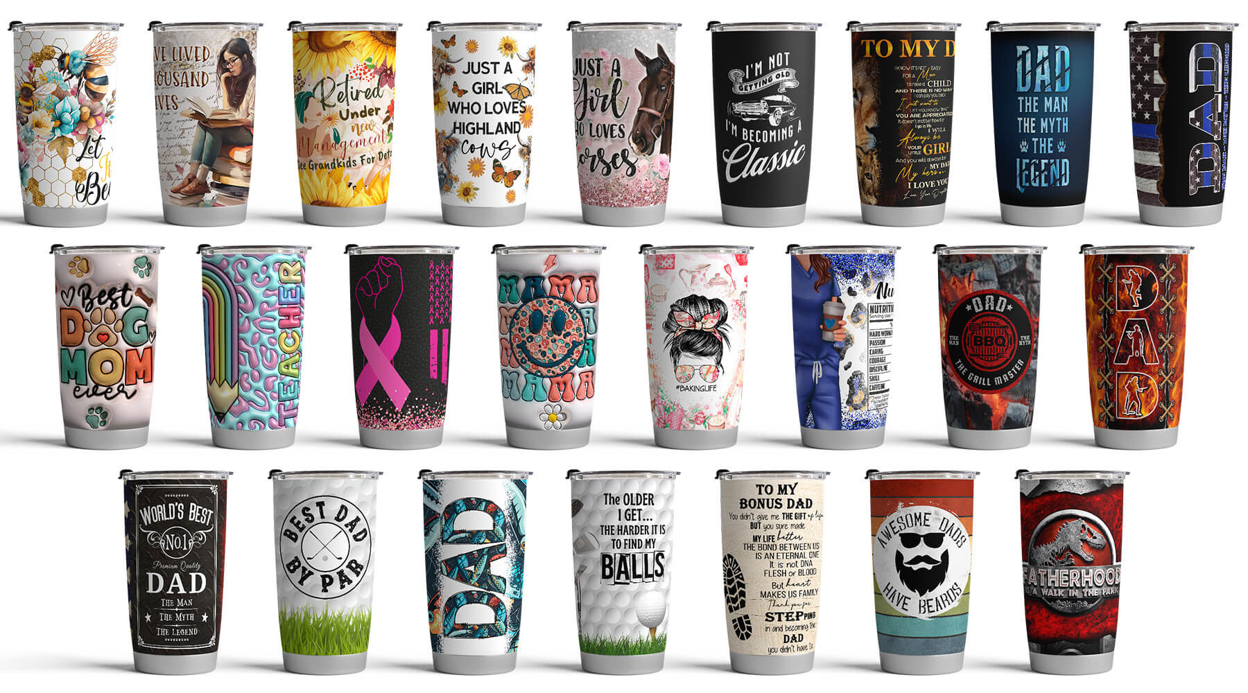 Versatile 20 oz Insulated Tumblers - Perfect for Every Personality and Occasion