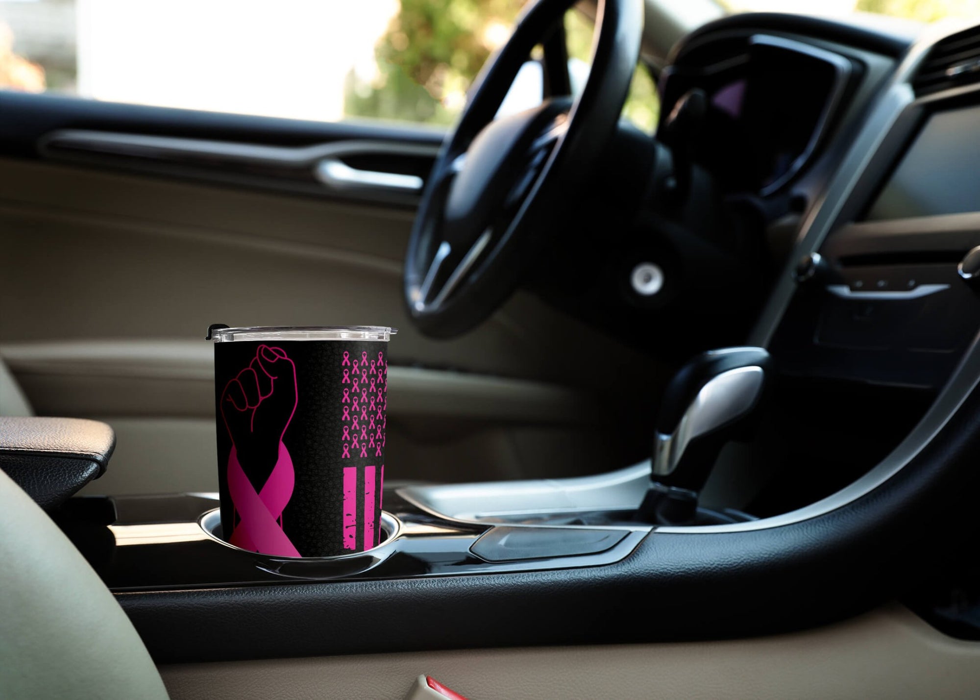20oz Breast Cancer Awareness Stainless Steel Insulated Tumbler - Thoughtful Gift for Supporting the Cause - fancyfams
