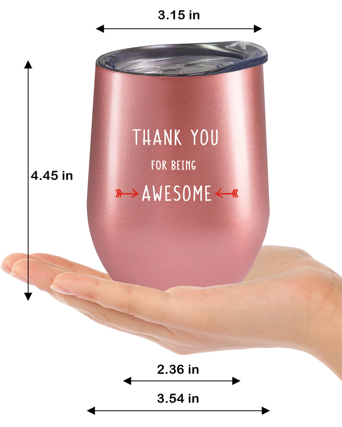 Appreciation Tumbler: 'Thank You for Being Awesome' 12 oz Stainless Steel Cup as a Thank You Gift - fancyfams