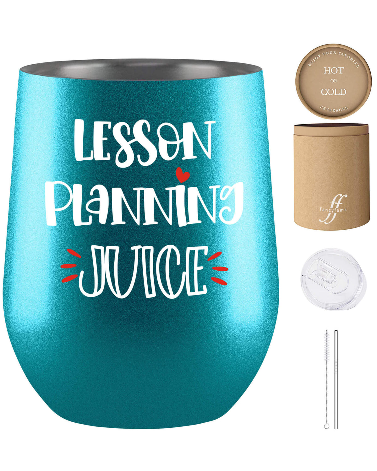 Educator&#39;s Companion Tumbler: &#39;Lesson Planning Juice&#39; 12 oz Stainless Steel Cup for Teachers - fancyfams
