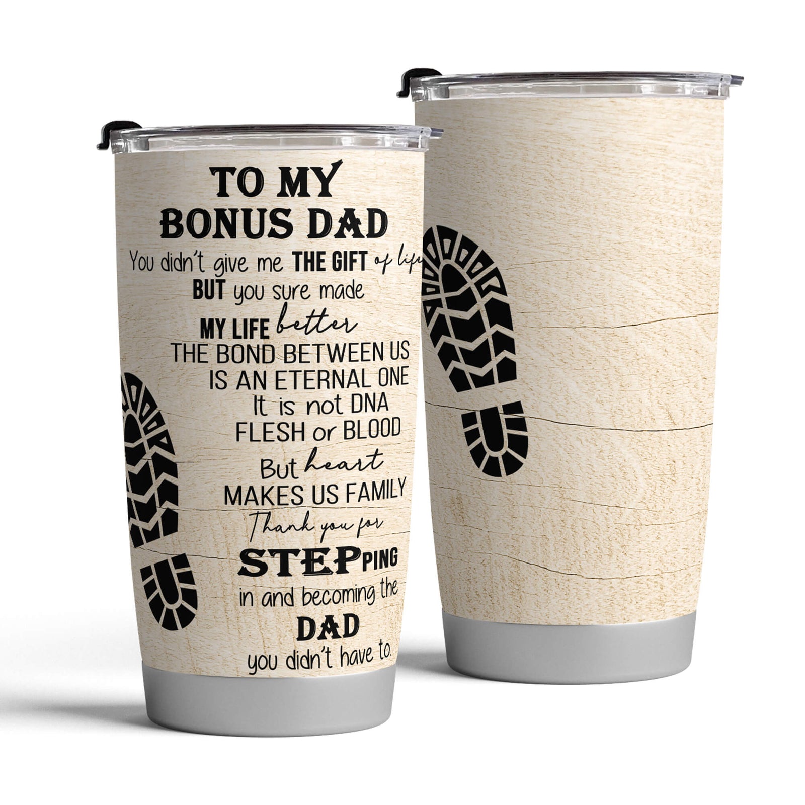 Gifts for Dad - 20 oz Bonus Dad stainless steel tumbler - fancyfams