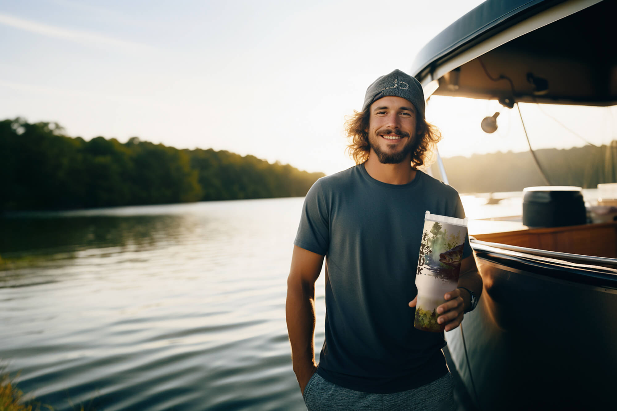 40oz Men's Fishing Tumbler - Perfect Angler Gift